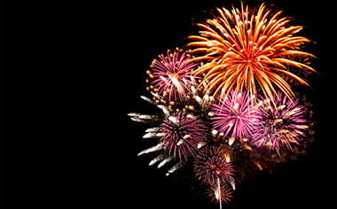 Pink and orange fireworks Pink and orange fireworks